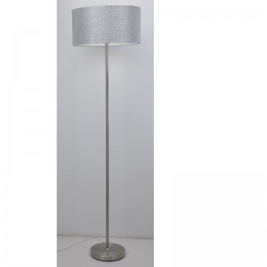 Golvlampa med linne tygskärm