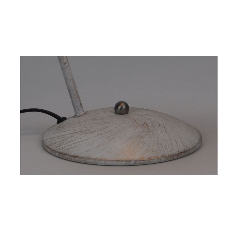 Bordslampa med justeringsfunktion i metall och vitborstat guld