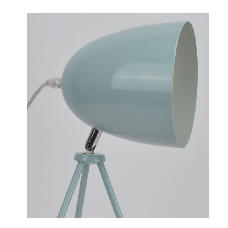 Stativbordslampa med metallskärm och justeringsfunktion