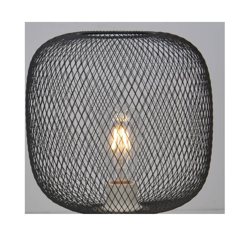 Bordslampa med nätskärm och matt svart