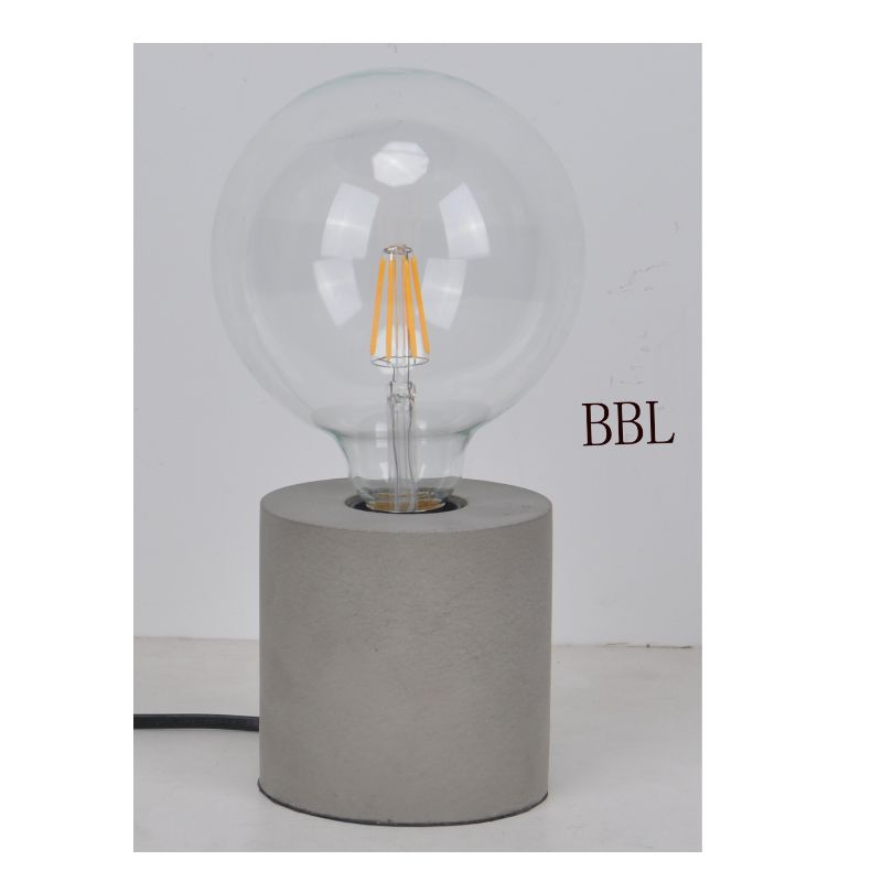 Bordslampa med kolonn betongfodral