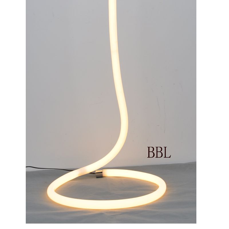 LED golvlampa med cirkel akrylrör