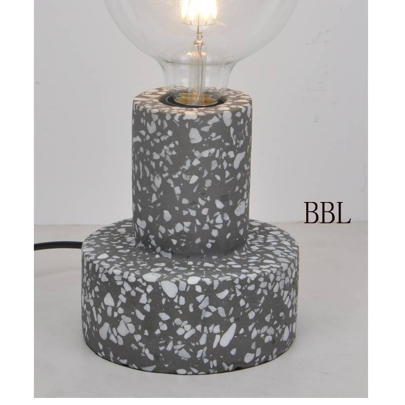 Naturlig betong mosaci rund bordslampa