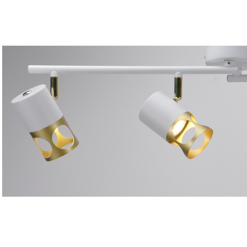 Modern spot light-4 med vit + guldmetallnyans, kan justera riktning